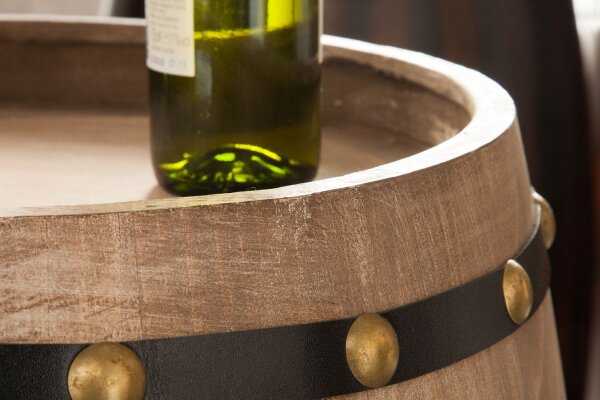 Weinregal Weinfass Design Massivholz Fassbar