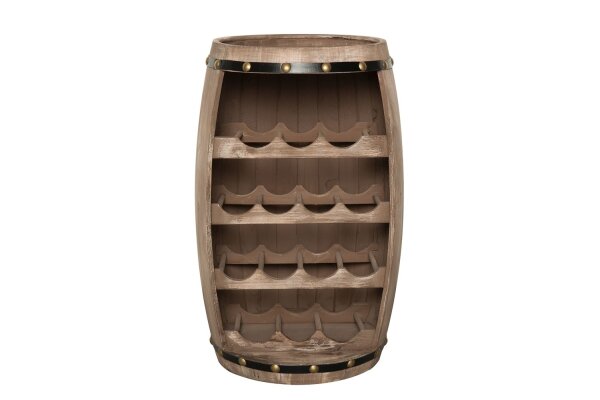 Weinregal Weinfass Design Massivholz Fassbar