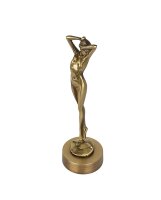 Statue Messing Handarbeit Ø 9 cm in Bronze hell
