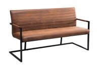 Sitzbank Microfaser Eisen 54 cm in Braun Schwarz