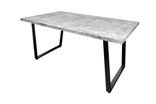Esstisch Beton Optik 160x80 cm in Grau Schwarz