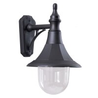 Elegante Wandlampe Au&szlig;en Schwarz IP44 Hof Haus
