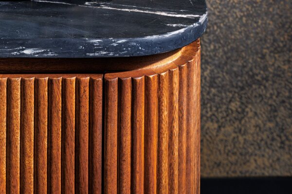 Sideboard Marmor Holz Metall 160 cm breit Art Déco Design
