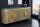 Sideboard Marmor Holz Metall in Grün Messing Art Déco 160 cm
