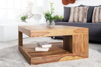 Couchtisch Sheesham Holz 80x60 cm in Natur