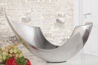 Obstschale Aluminium 25x13 cm in Silber