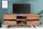 TV-Lowboard Akazienholz Metall 160x150 cm in Natur Schwarz