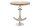 Beistelltisch Mango Holz Metall 50x60 cm in Natur Silber