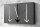 Wandgarderobe Metall 90 cm in Schwarz Weiß