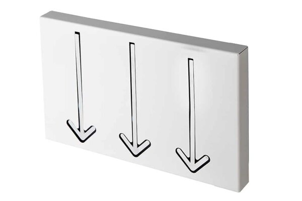 Wandgarderobe Metall 45 cm in Weiß
