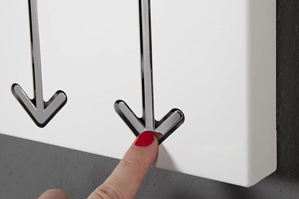 Wandgarderobe Metall 45 cm in Weiß