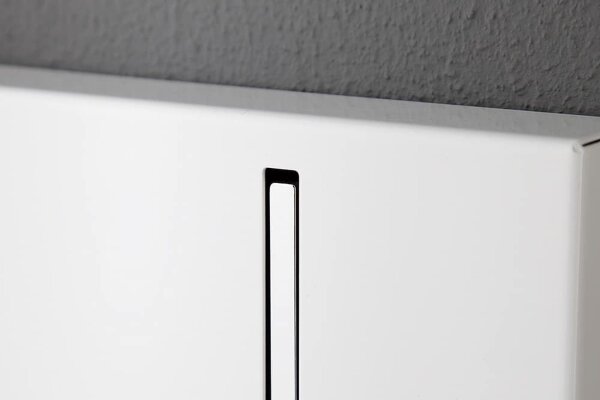 Wandgarderobe Metall 45 cm in Weiß