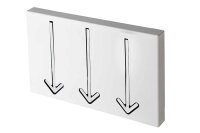 Wandgarderobe Metall 45 cm in Weiß