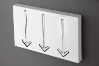 Wandgarderobe Metall 45 cm in Weiß