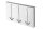 Wandgarderobe Metall 45 cm in Weiß