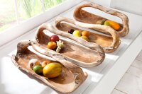 Obstschale Teak Holz Handarbeit 60x44 cm in Natur