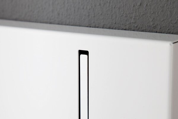 Wandgarderobe Metall 45 cm in Weiß mit 5 Haken