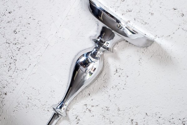 Wandregal Aluminium poliert 35 cm in Silber