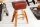 Barhocker Echtleder Massivholz 40 cm in Kaffeebraun Natur