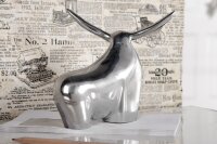 Statue Aluminium 16x55 cm in Silber