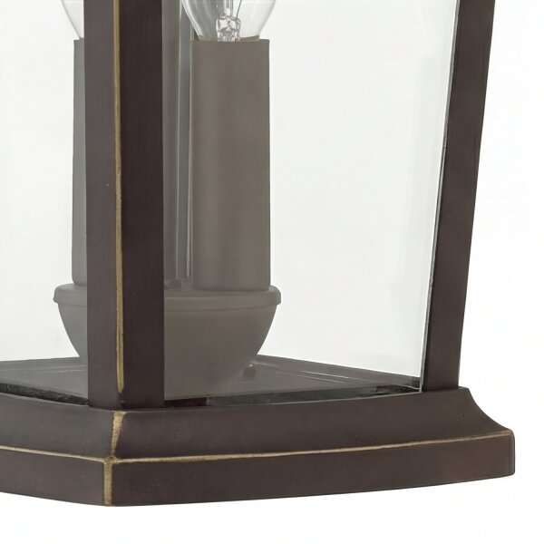 Wandlampe KENNETH in Bronze Aluminium IP44 außen