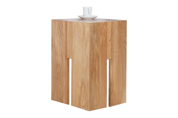 Beistelltisch massives Holz Eiche 28,5x45 cm in Natur