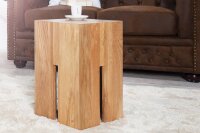 Beistelltisch massives Holz Eiche 28,5x45 cm in Natur