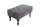 Hocker Microfaser Holz 80x45 cm in Antik Grau