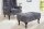 Hocker Microfaser Holz 80x45 cm in Antik Grau