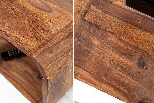 Couchtisch Sheesham Holz 100x106,7 cm in Natur