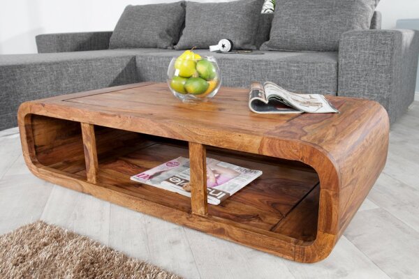 Couchtisch Sheesham Holz 100x70 cm in Natur