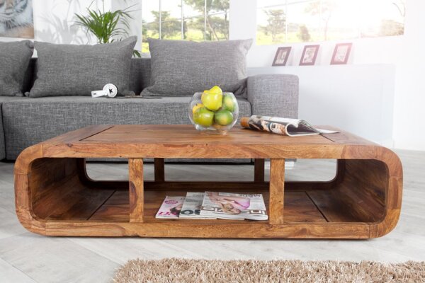 Couchtisch Sheesham Holz 100x70 cm in Natur