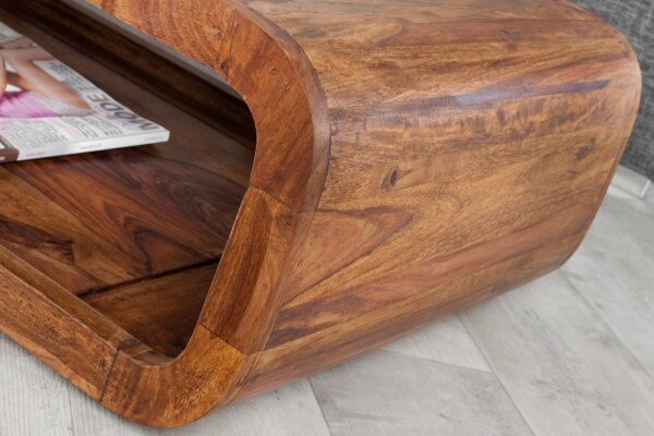 Couchtisch Sheesham Holz 100x70 cm in Natur