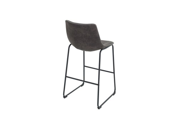 Bartisch Microfaser Eisen 49 cm in Vintage Grau Schwarz