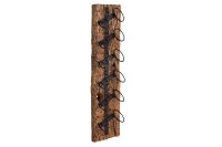Weinregal Teakholz Metall 10 cm in Natur