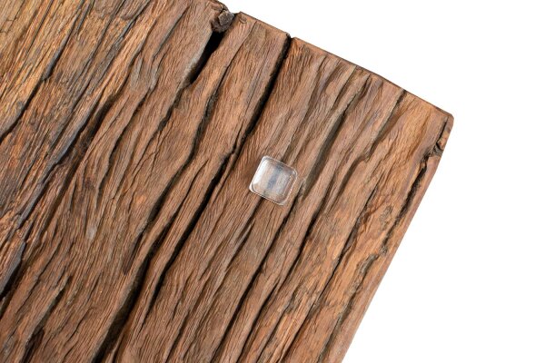 Konsolentisch recyceltes Teakholz Metall 60 cm in Natur
