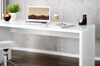 Schreibtisch MDF lackiert 20 cm in Weiß Hochglanz