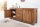 Sideboard Sheesham Holz Aluminium 40 cm in Natur Silber