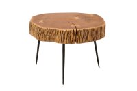 Couchtisch Akazienholz Metall Ø 60 cm in Natur...