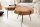 Couchtisch Akazienholz Metall Ø 60 cm in Natur Schwarz
