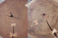 Couchtisch Akazienholz mit Rollen Handarbeit 60x40 cm in...