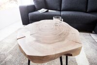 Beistelltisch Akazienholz Metall 40x60 cm in Weiß...