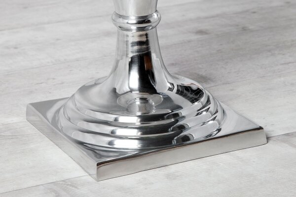 Vase Metall Ø 40 cm  H: 70 cm in groß Silber