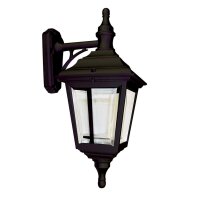 Wandlampe Au&szlig;en Schwarz IP44 Rustikal Hof LANCE