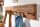 Wandgarderobe recyceltes Teakholz Metall 74 cm in Natur