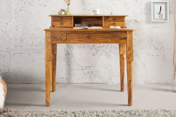 Schreibtisch Sheesham Holz 90 cm in Natur
