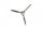 Deko Propeller Wand Metall Handarbeit 60x60 cm in Silber