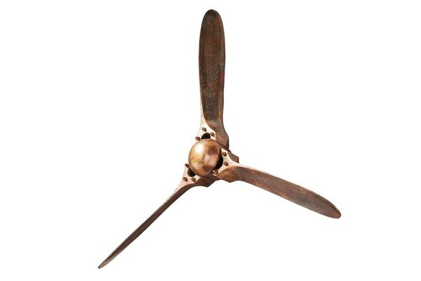 Deko Propeller Wand Metall in Kupfer 97 cm in Silber