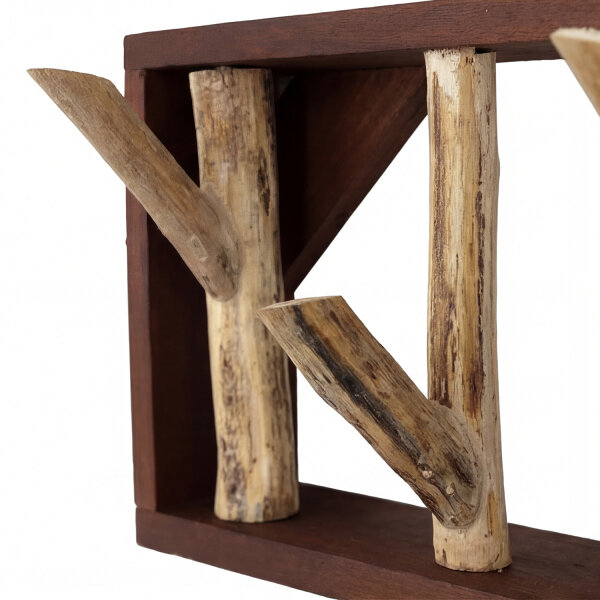 Wandgarderobe Treibholz 101 cm in Natur Handarbeit
