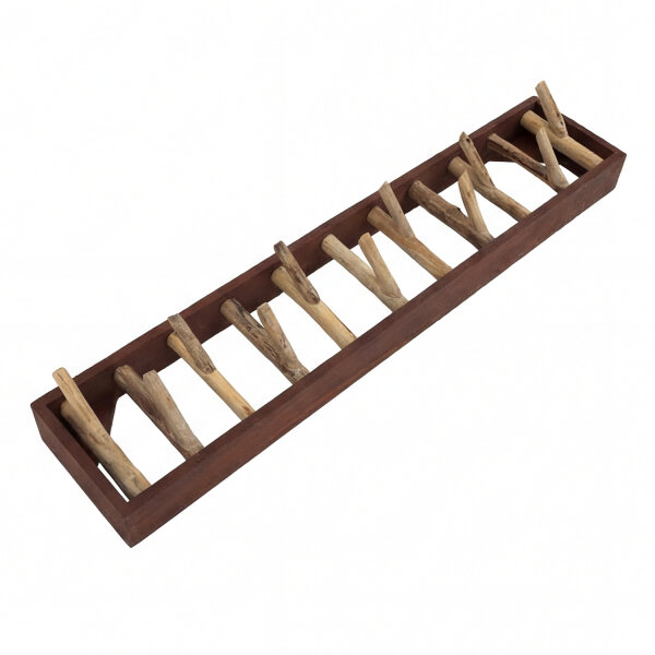 Wandgarderobe Treibholz 50 cm in Natur Handarbeit